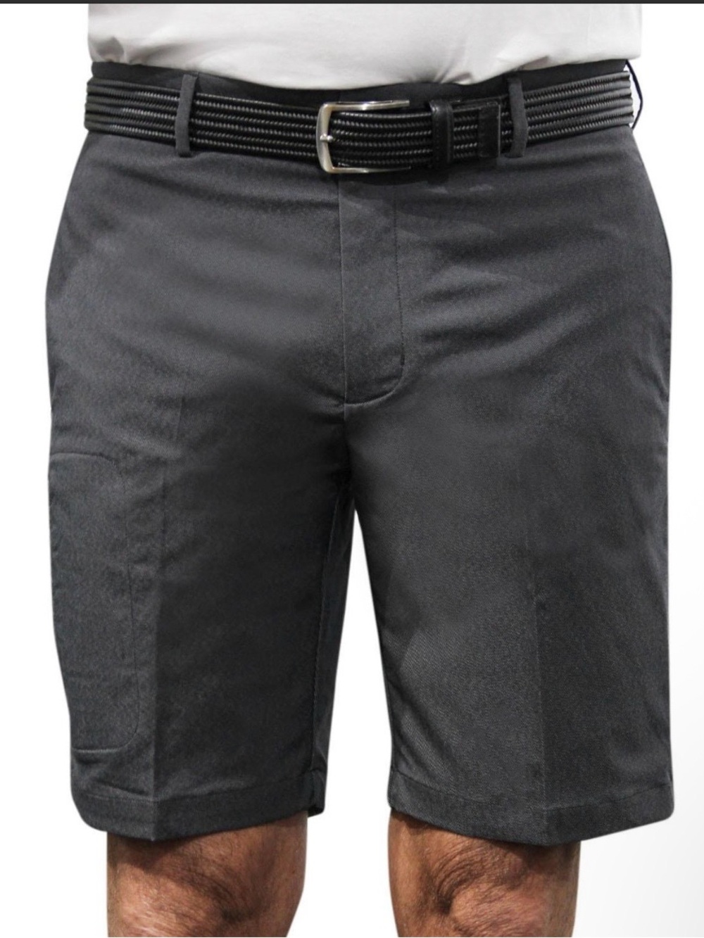 Greg Norman Collection Men's Black Flat-Front Shorts